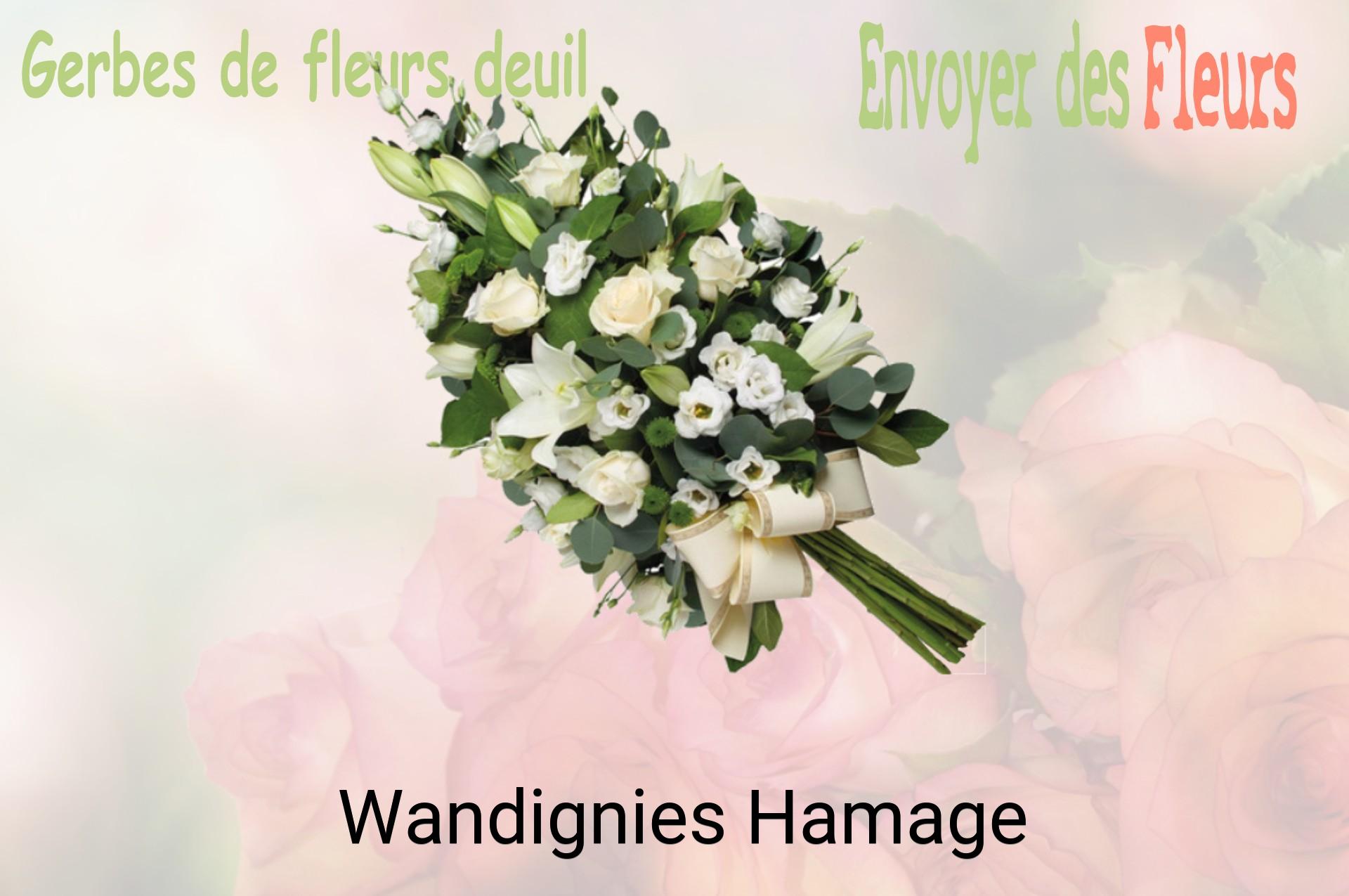 Gerbe de fleurs de deuil livrée à Wandignies-Hamage